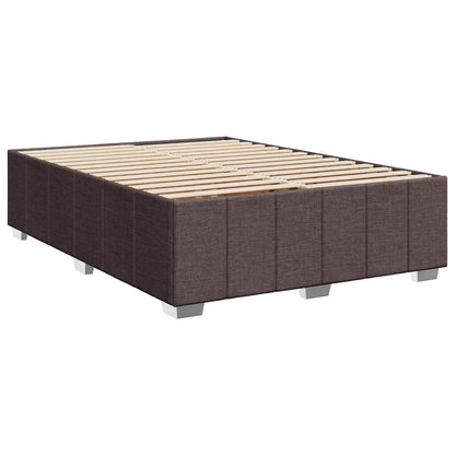 Boxspringbed met matras Donkerbruin 140 x 200 cm Stof