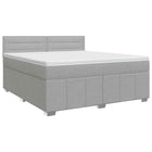 Boxspringbed 160x200 cm lichtgrijs met matras