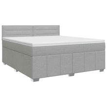 Boxspringbed met matras Lichtgrijs 160 x 200 cm Stof