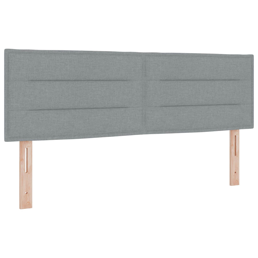 Boxspringbed met matras Lichtgrijs 160 x 200 cm Stof