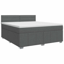 Boxspringbed met matras Donkergrijs 160 x 200 cm Stof
