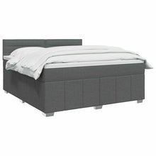 Boxspringbed met matras Donkergrijs 160 x 200 cm Stof