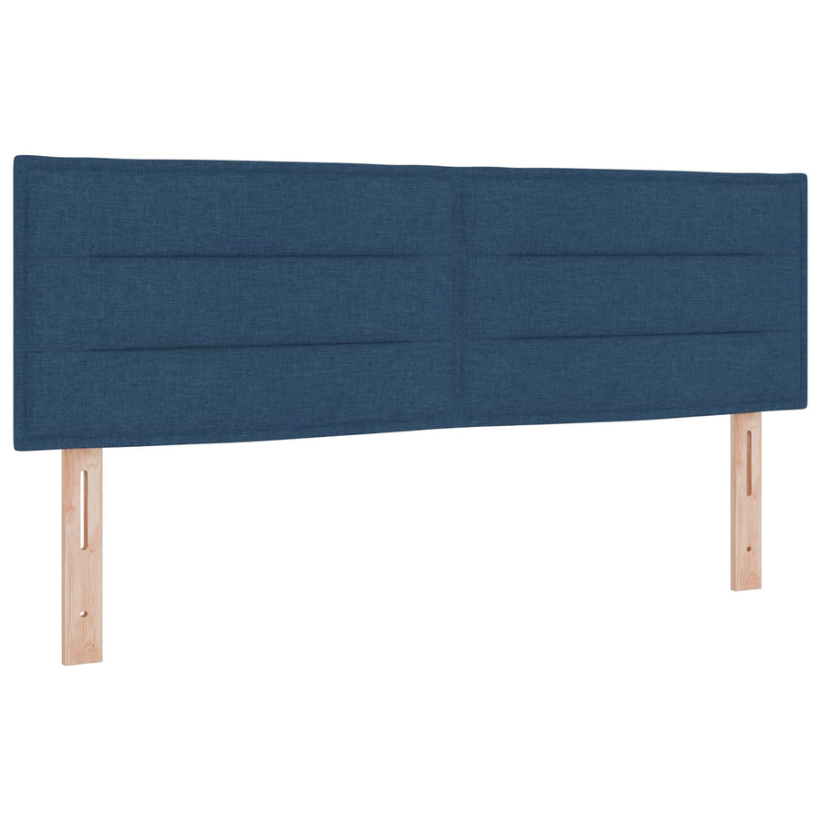 Boxspringbed met matras met hoofdeinde Blauw 160 x 200 cm Stof