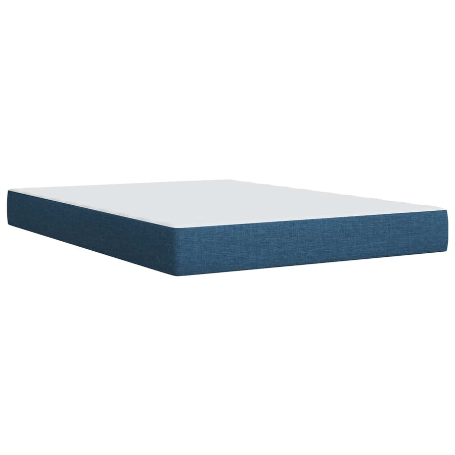 Boxspringbed met matras met hoofdeinde Blauw 160 x 200 cm Stof