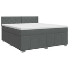Boxspringbed 160x200 cm donkergrijs inclusief matras