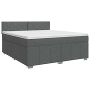 Boxspringbed 160x200 cm donkergrijs inclusief matras