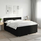 Boxspringbed 140x200 cm zwart met matras en hoofdeinde