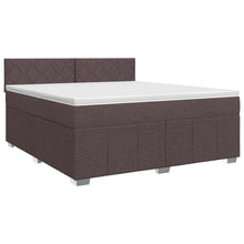 Boxspringbed met matras Donkerbruin 160 x 200 cm Stof