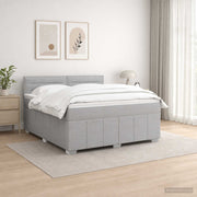 Boxspringbed met matras 180x200 cm lichtgrijs