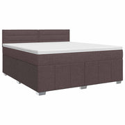 Boxspringbed met matras 180x200 cm donkerbruin stof