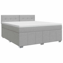 Boxspringbed met matras Lichtgrijs 180 x 200 cm Stof