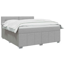 Boxspringbed met matras Lichtgrijs 180 x 200 cm Stof