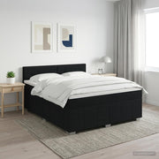 Boxspringbed 140x200 cm zwart met matras