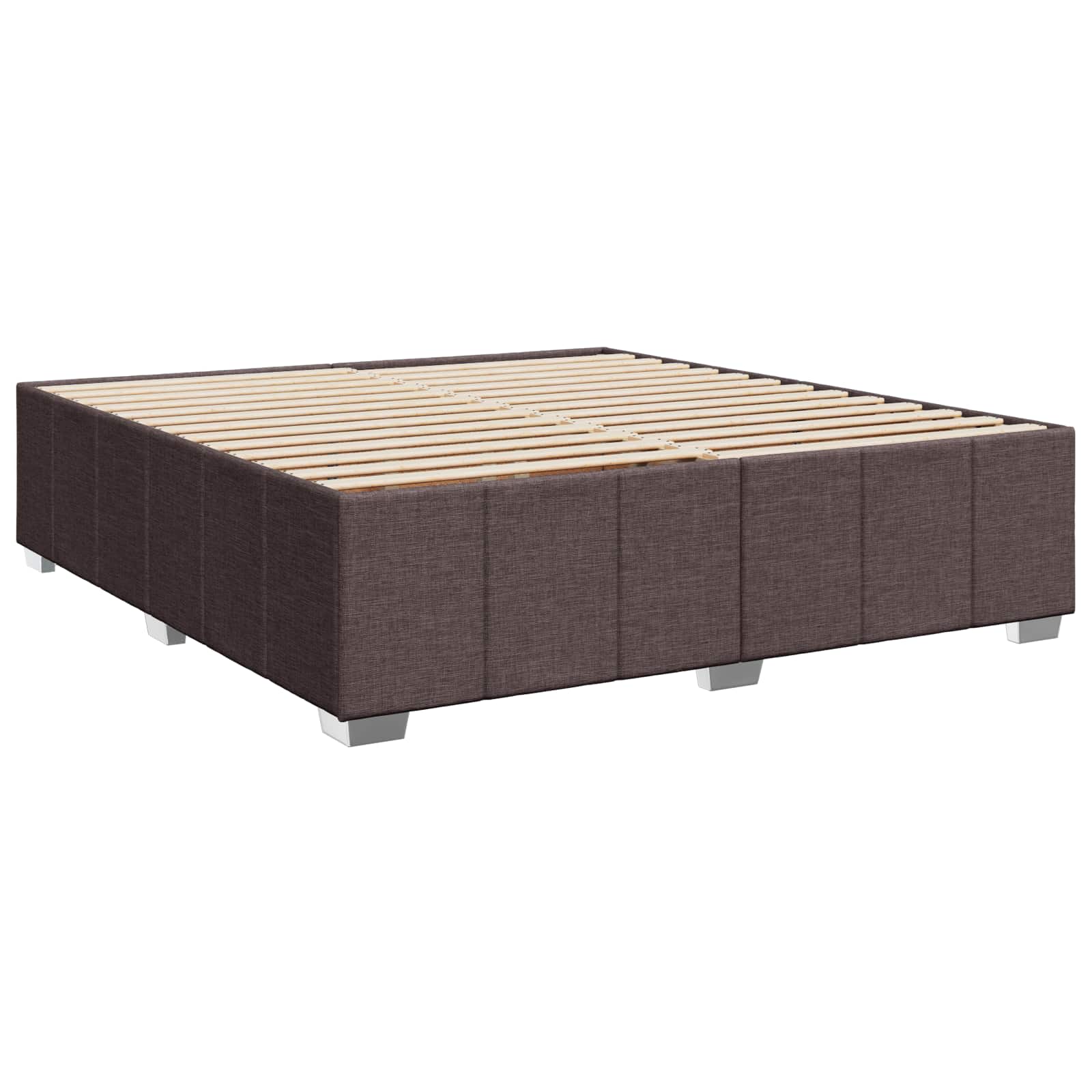 Boxspringbed met matras Donkerbruin 180 x 200 cm Stof