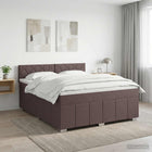 Boxspringbed 180x200 cm donkerbruin stof