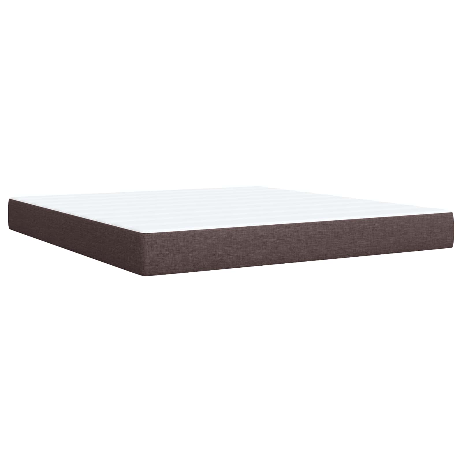 Boxspringbed met matras Donkerbruin 180 x 200 cm Stof
