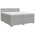 Boxspringbed met matras 200x200 cm lichtgrijs
