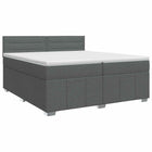 Boxspringbed donkergrijs 200x200 cm