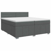 Boxspringbed donkergrijs 200x200 cm