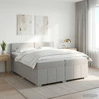 Boxspringbed 200x200 cm lichtgrijs