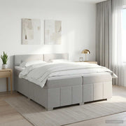 Boxspringbed 200x200 cm lichtgrijs