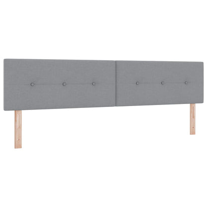 Boxspringbed met matras Lichtgrijs 200 x 200 cm Stof