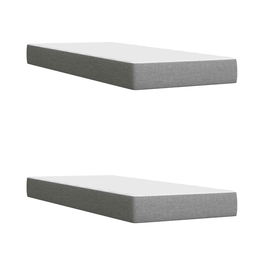 Boxspringbed met matras Lichtgrijs 200 x 200 cm Stof