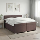 Boxspringbed met matras donkerbruin 200x200 cm