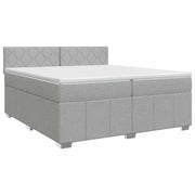 Boxspringbed met matras 200x200 cm lichtgrijs