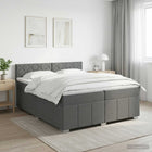 Boxspringbed 200x200 cm donkergrijs