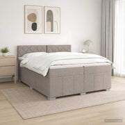 Boxspringbed 200x200 cm taupe met matras