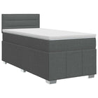 Boxspringbed met matras 90x190 cm donkergrijs