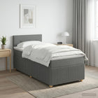 Boxspringbed 90x190 cm donkergrijs met matras