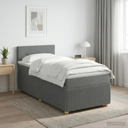 Boxspringbed 90x190 cm donkergrijs met matras