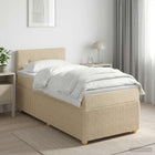 Boxspringbed 90x200 cm crème