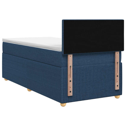 Boxspringbed met matras met hoofdeinde Blauw 80 x 200 cm Stof