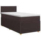 Boxspringbed 80x200 cm donkerbruin stof