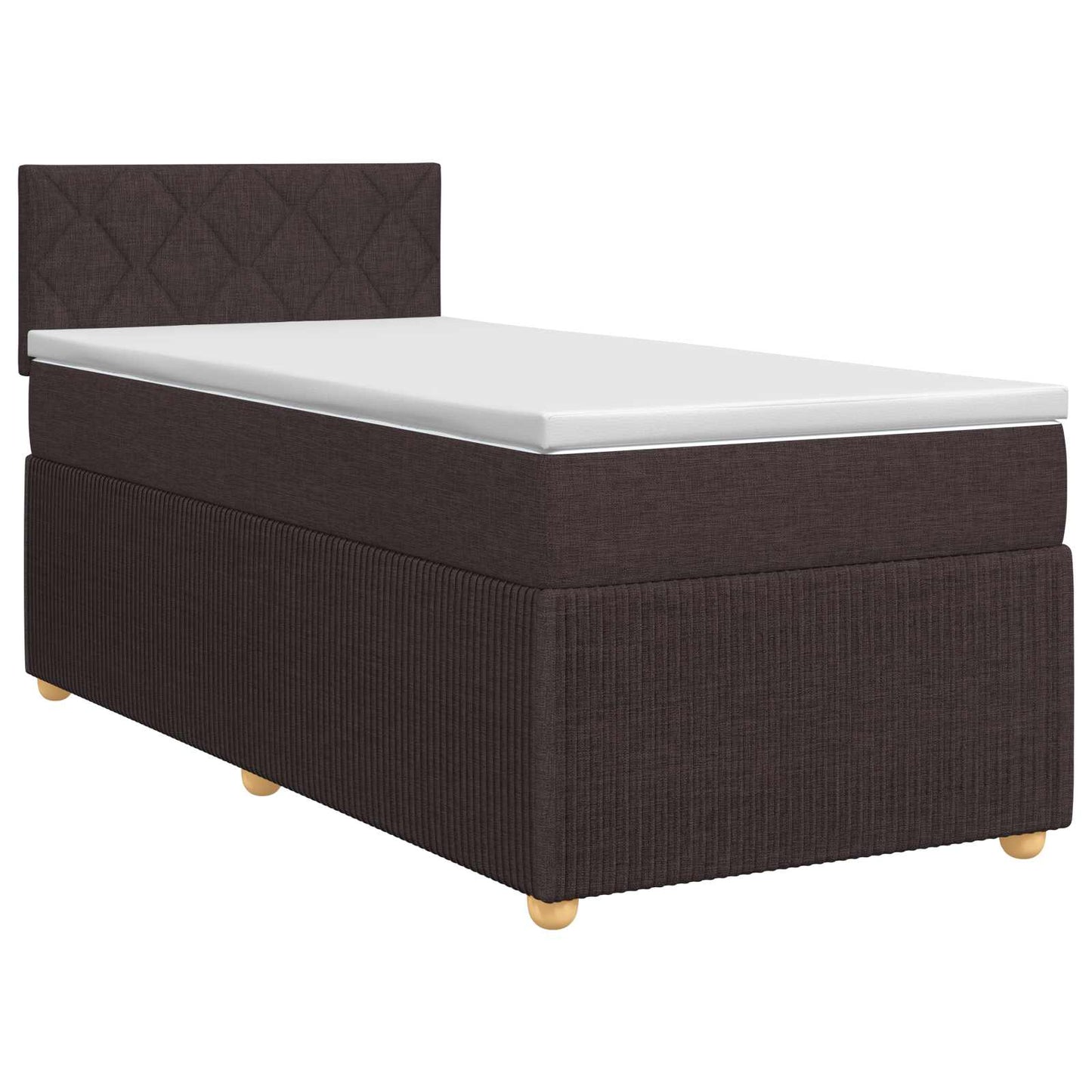 Boxspringbed met matras Donkerbruin 80 x 200 cm Stof