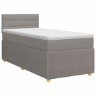 Boxspringbed 90x190 cm taupe