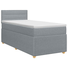 Boxspringbed met matras Lichtgrijs 90 x 200 cm Stof