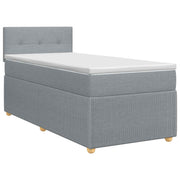 Boxspringbed met matras 90x200 cm lichtgrijs