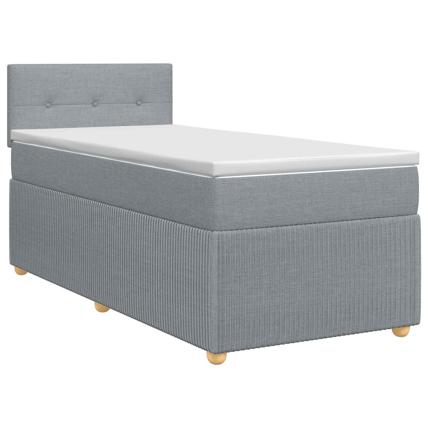 Boxspringbed met matras Lichtgrijs 100 x 200 cm Stof