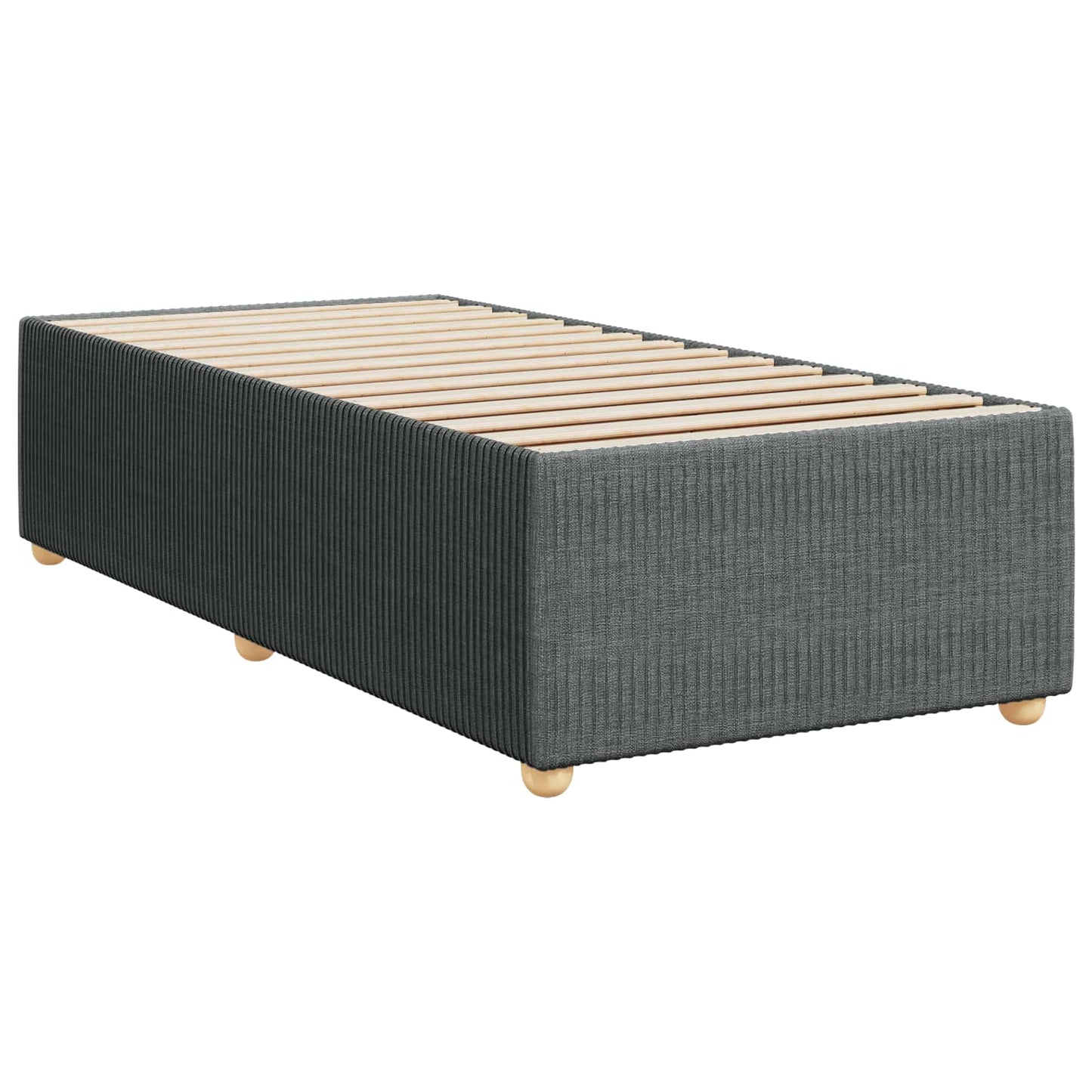 Boxspringbed met matras Donkergrijs 100 x 200 cm Stof