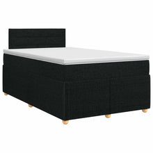 Boxspringbed met matras met hoofdeinde Zwart 120 x 190 cm Stof
