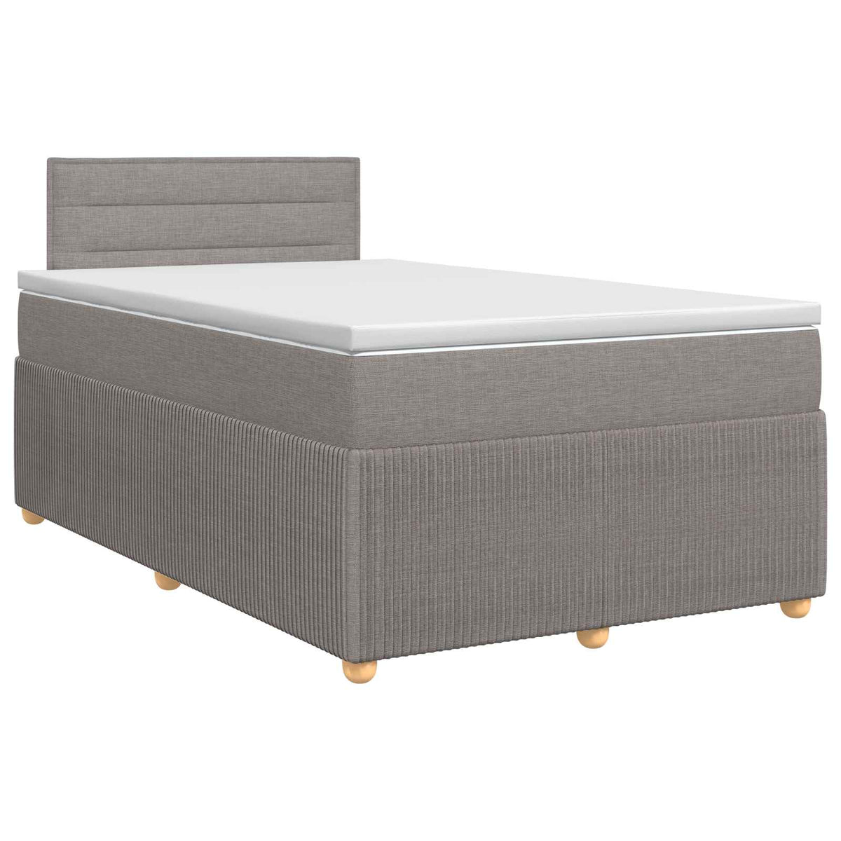 Boxspringbed met matras met hoofdeinde Taupe 120 x 190 cm Stof