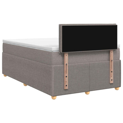 Boxspringbed met matras met hoofdeinde Taupe 120 x 190 cm Stof