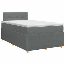 Boxspringbed met matras Donkergrijs 120 x 190 cm Stof
