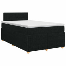 Boxspringbed met matras met hoofdeinde Zwart 120 x 190 cm Stof