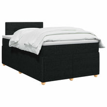 Boxspringbed met matras met hoofdeinde Zwart 120 x 190 cm Stof