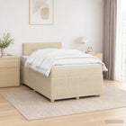 Boxspringbed 120x190 cm crèmekleurig met matras